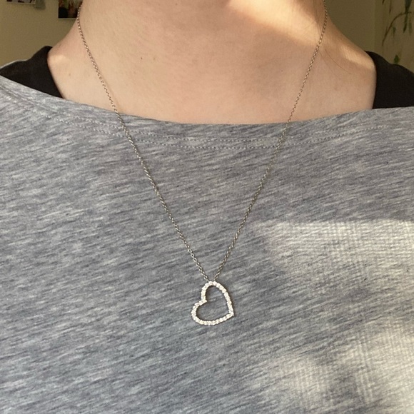 Genuine Sterling Silver & Cubic Zirconia Necklace - Picture 8 of 10